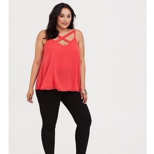 Torrid layered criss cross tank - Plus Size 5 NWT